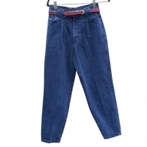 Vintage Chic pleated high rise mom Jeans